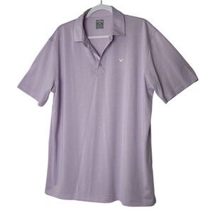 Callaway Polo Shirt Men's‎ Large Opti Dri Performance Logo Stretch Golf Collar